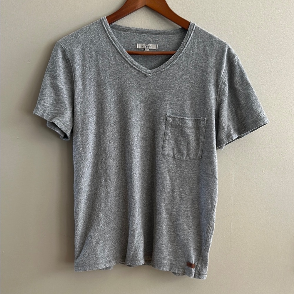 7 For All Mankind Gray Short Sleeve Tee